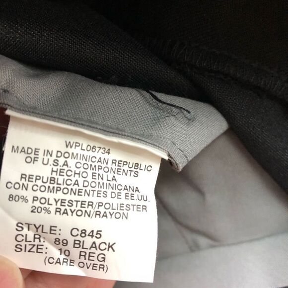 Claiborne Boys Gabardine Pleated Black Dress Pants - Picture 6 of 11